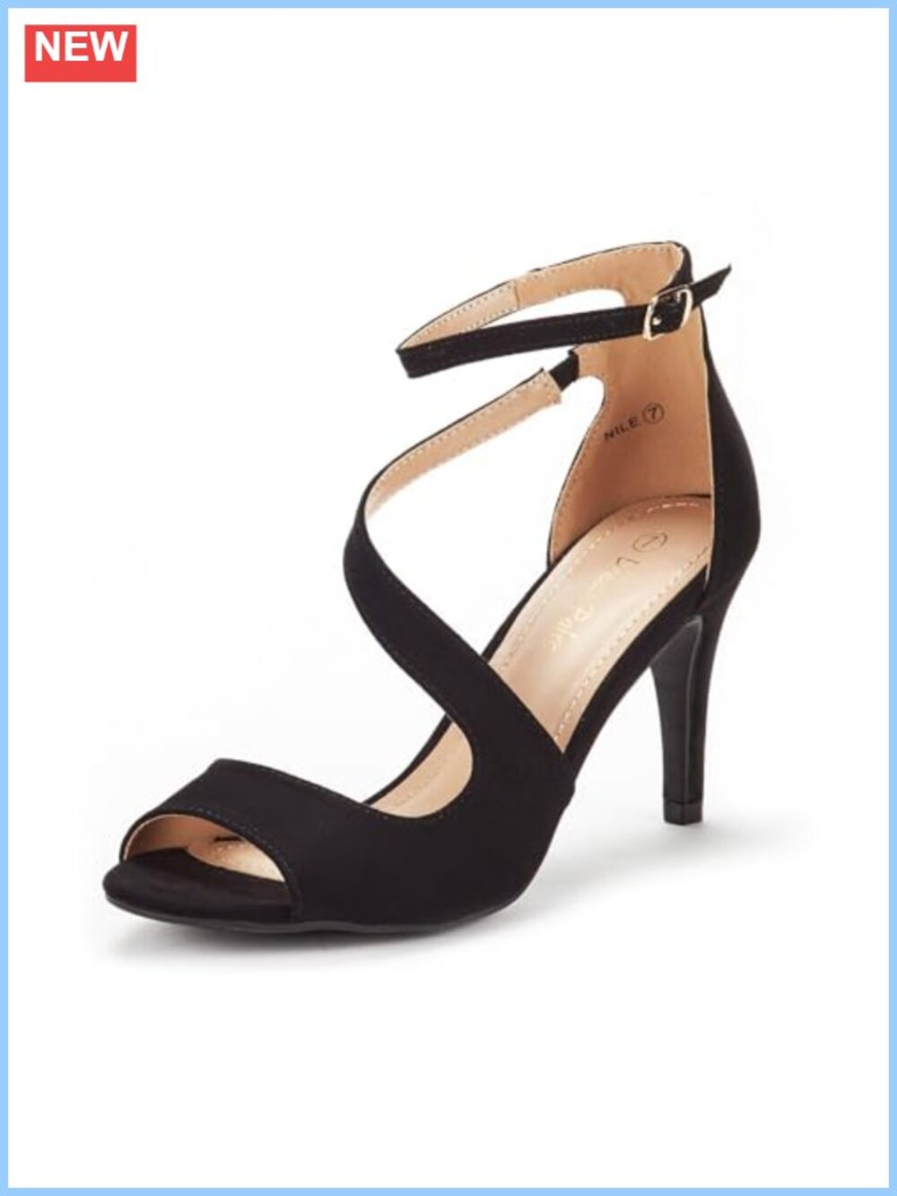 DREAM PAIRS Open Toe Stiletto Heeled Sandals